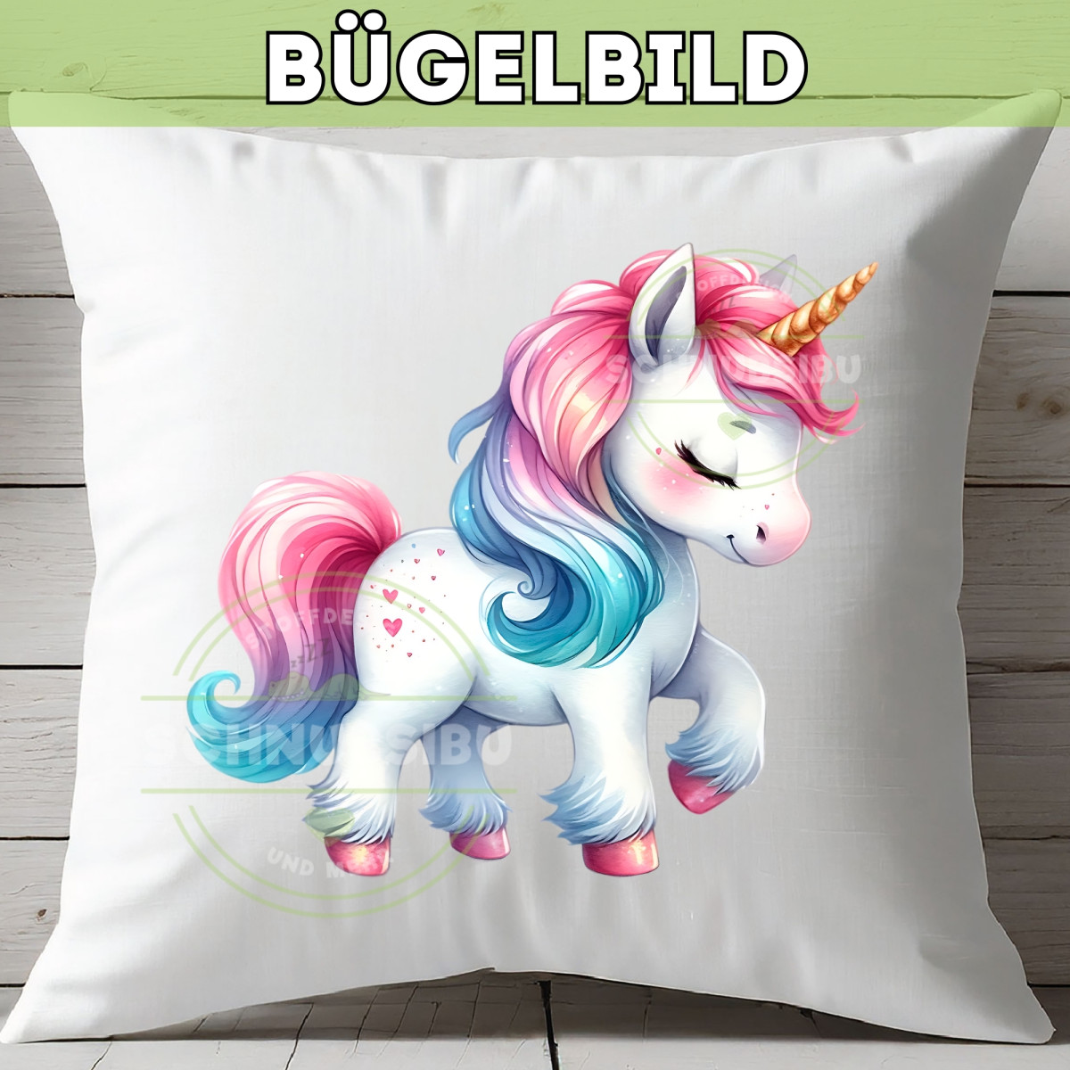 Bügelbild Niedliches Einhorn